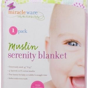 MiracleWare Muslin Serenity Baby Blanket New